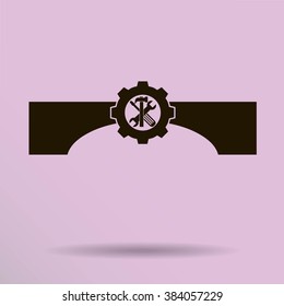 bridge repair, vector icon
