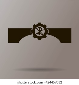 bridge repair, vector icon