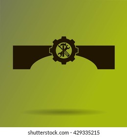 bridge repair, vector icon