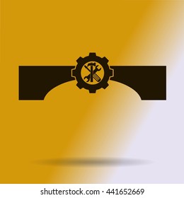 bridge repair, vector icon