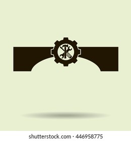 bridge repair, vector icon