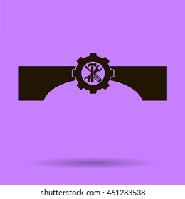 bridge repair, vector icon