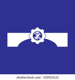 bridge repair, vector icon