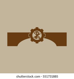 bridge repair, vector icon