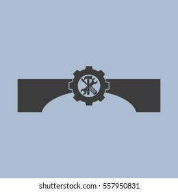 bridge repair, vector icon