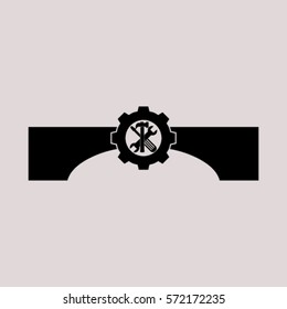 bridge repair, vector icon