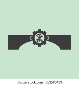bridge repair, vector icon