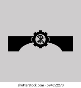 bridge repair, vector icon
