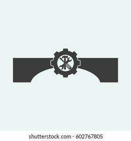 bridge repair, vector icon