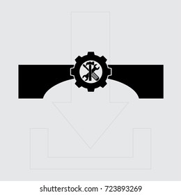 bridge repair vector icon