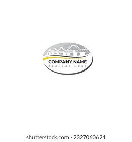 bridge river godavari vector logo perfect for drinking , or property industry