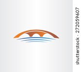 bridge and river stylized symbol