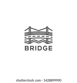 bridge road. Vector logo icon template