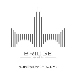 Bridge. A sample of a brand, firm, or company. A template for the thematic design of a corporate logo.