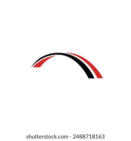 Bridge shape logo icon flat vector design