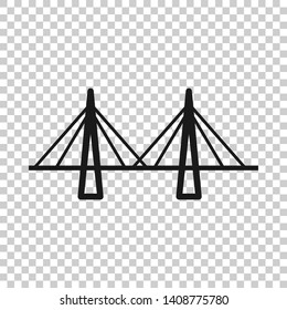 Bridge sign icon in transparent style. Drawbridge vector illustration on isolated background. Road business concept. - Powered by Shutterstock - Get 15% off with code: PIKWIZARD15
