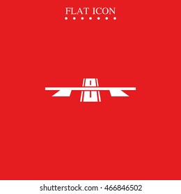 Bridge sign. Road icon.