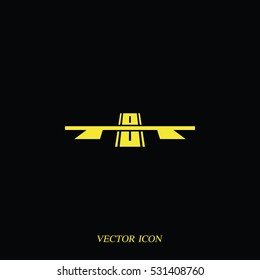 Bridge sign. Road icon.
