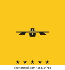 Bridge sign. Road icon.