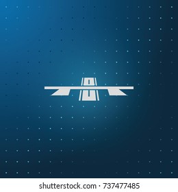 Bridge sign. Road icon.