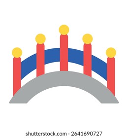 Bridge sign symbol vector flat icon