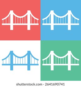 Bridge sign symbol vector flat icon