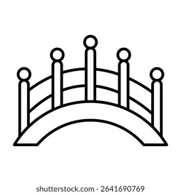 Bridge sign symbol vector flat icon
