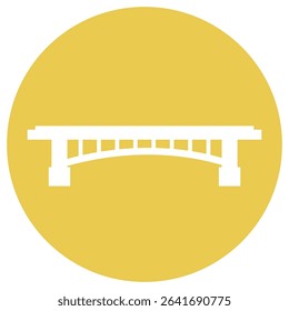 Bridge sign symbol vector flat icon