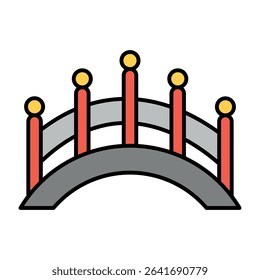 Bridge sign symbol vector flat icon