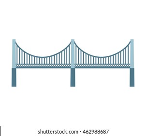 bridge silhouette isolated icon vector illustration design