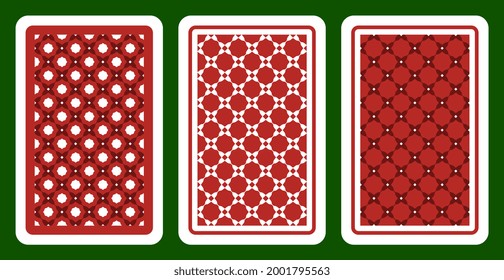 Bridge size playing card backside template for any tabletop game. Abstract flowers simple motif pattern, geometric floral design, digital illustration. Simplicity concept, original flat style ornament