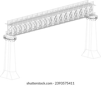 bridge span on two supports