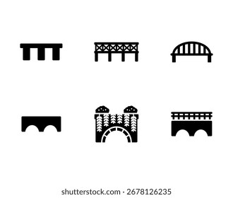 Bridge Structure Silhouette Vector Icon
