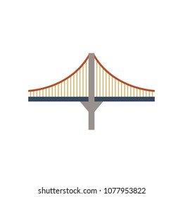 Bridge, suspension, rope icon vector image.Can also be used for building and landmarks . Suitable for mobile apps, web apps. Vector illustration.