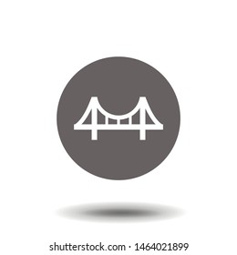 Bridge, suspension, rope icon vector image.Can also be used for building and landmarks . Suitable for mobile apps, web app. Flat design