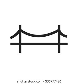 Bridge, suspension, rope icon vector image.Can also be used for building and landmarks . Suitable for mobile apps, web apps and print media.