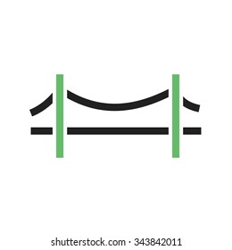 Bridge, suspension, rope icon vector image.Can also be used for building and landmarks . Suitable for mobile apps, web apps and print media.