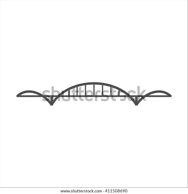 Bridge, suspension,\
rope icon vector\
image.