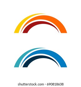 Bridge Swoosh Logo Template Illustration Design. Vector EPS 10.