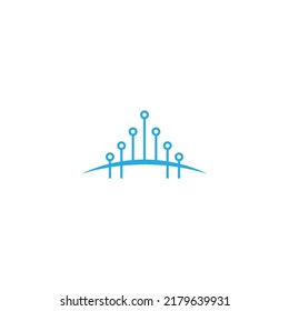 bridge tech vector logo design