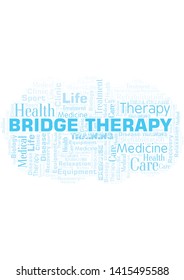 Bridge Therapy word cloud. Wordcloud made with text only.