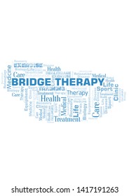 Bridge Therapy word cloud. Wordcloud made with text only.