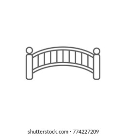 Bridge thin icon vector
