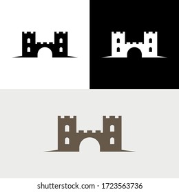 Bridge Tower Gate Medieval Abstract Logo