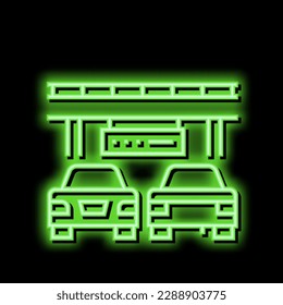 bridge traffic jam neon light sign vector. bridge traffic jam illustration