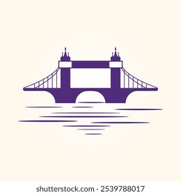 Bridge trendy artwork lovely abstract vector illustration colorful practical design.eps
