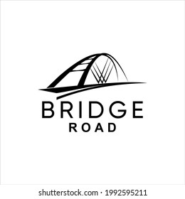 bridge trestle construction logo design vector