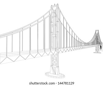 Hand Drawn Brooklyn Bridge Vector Stock Vector (Royalty Free) 338245790