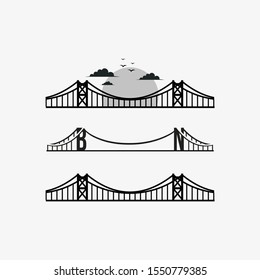 Bridge vector design and illustration for logo or icon