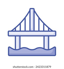 Bridge vector design, isolated on white background